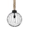 Besa Lighting Sultana Rope Pendant, Globe, Black, 1x40W Incandescent 1JT-SULTANA-G-BK - alternate 1